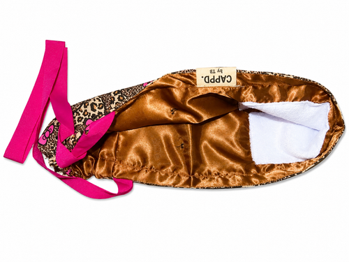 Leopard Kitty 🎀 | Satin-Lined Scrub Cap